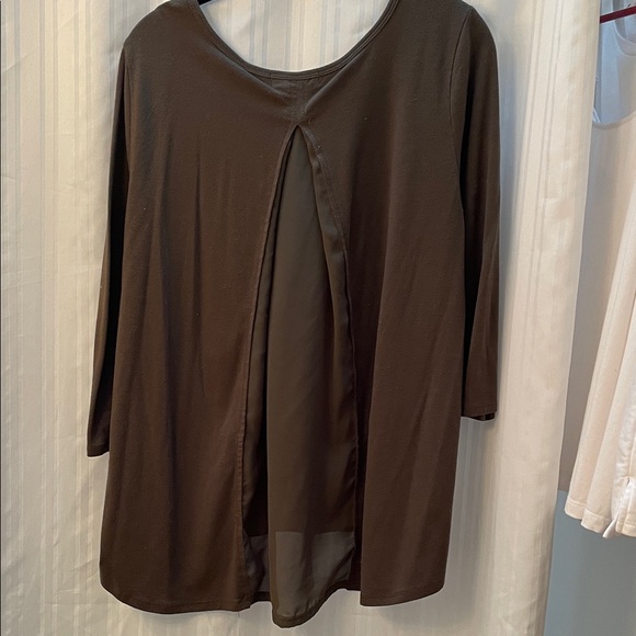 Vince Women's Brown Tunic Blouse - Picture 2 of 3